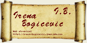 Irena Bogičević vizit kartica